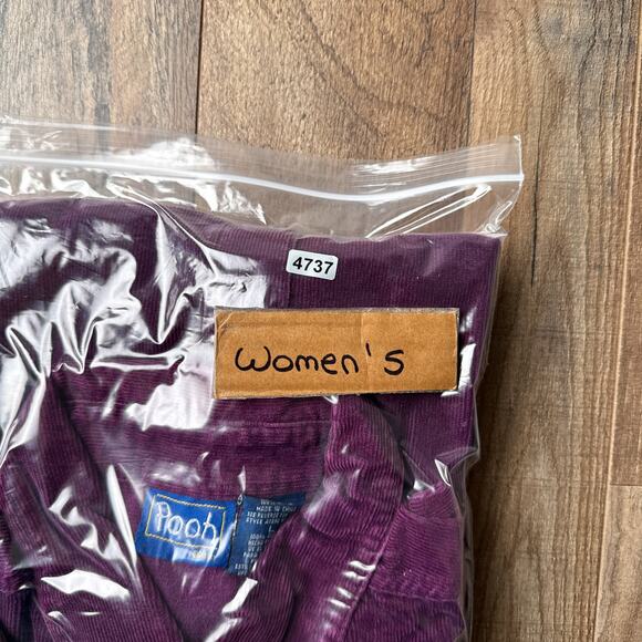 Vintage 90s Y2K Disney Corduroy Shirt Women's Large Purple Winnie The Pooh 4737 - Picture 12 of 12